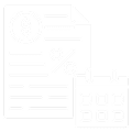 Document with percentage and calendar