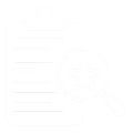 Document with star magnifier symbol